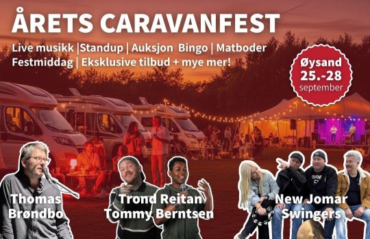 Caravanfest på Øysand 25.-28. september!